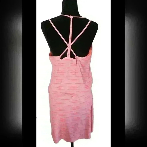 Athleta Womens Orange And White Striped Ariel Venice Strappy Swim Dress LP - Picture 2 of 14